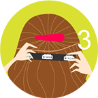 活動式接發(fā)怎么戴的步驟3